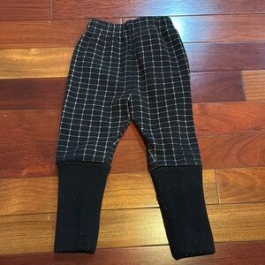 Black Checkered Kids Bottoms